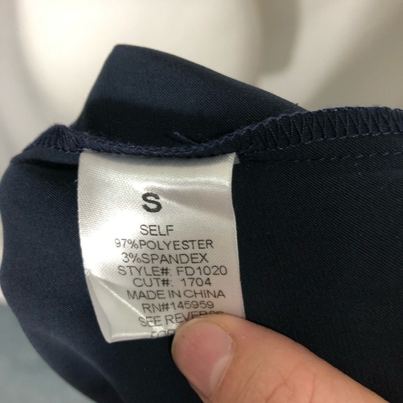 Dress Forum Shirttail Dress Navy Blue Small Mini - Picture 6 of 8